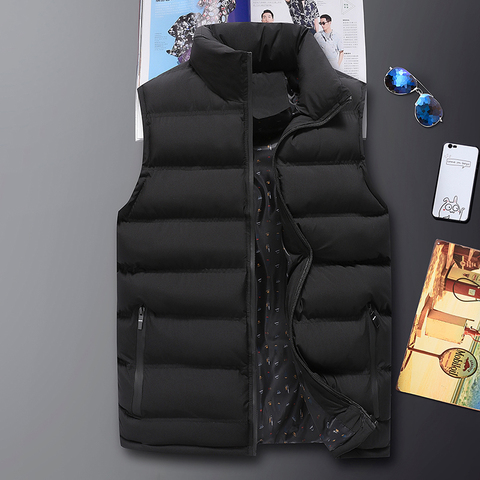 Nouveauté hommes gilet sans manches Veste 8xl mâle hiver chaud décontracté gilet hommes gilet grande taille Veste Homme marque vêtements K126 ► Photo 1/6