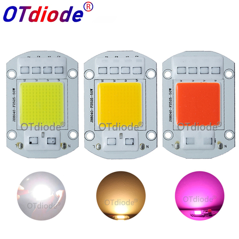 Bande LED COB intelligente IC AC, 20W 30W 50W 110V 220V, sans pilote, projecteur haute puissance, Diode blanc chaud, spectre complet ► Photo 1/6