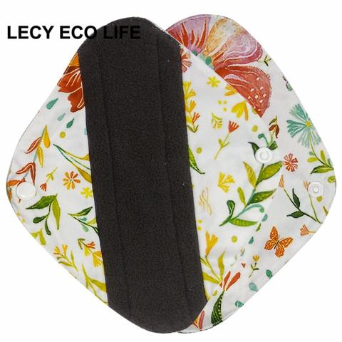 [Lecy Eco Life] tampons en tissu réutilisables pour femmes, doublure imperméable avec charbon de bambou intérieur, produit d'hygiène féminine ► Photo 1/6