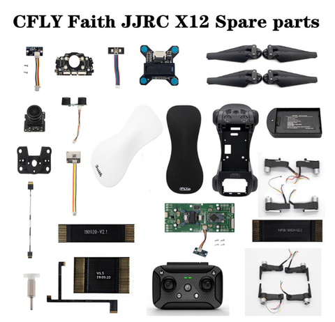 CFLY Faith-pièces de rechange pour Drone JJRC X12 RC, lame quadrirotor, bras de chargeur avec câble GPS, caméra et télécommande ► Photo 1/6