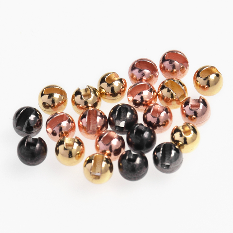 Perles de tungstène fendues SF pour la mouche attachant des matériaux en cuivre 25 pièces/sac ► Photo 1/1