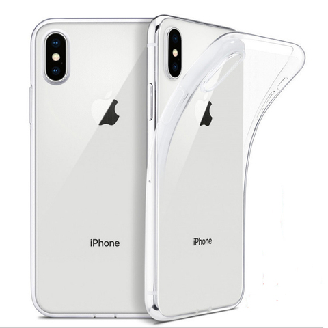 Coque de téléphone Ultra mince pour iphone 11 PRO 6 6S 7 7plus 6plus 8 8plus 5 5S SE X Xs Max Xr couverture en Silicone souple transparente ► Photo 1/6