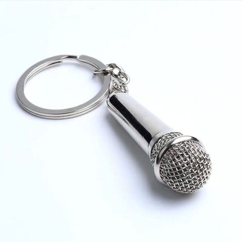 Microphone chanteur rappeur mélomane Rock N Roll BFF meilleurs amis breloque pour sac pendentif porte-clés musique bijoux cadeaux ► Photo 1/5