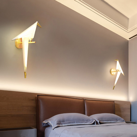 Lampe murale LED de luxe avec support petit oiseau, design moderne, luminaire décoratif, idéal pour une chambre à coucher, un loft ou un salon, 110/220V ► Photo 1/6