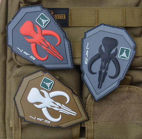 Badges de chasseur de rebond 3D en PVC pour vêtements, autocollants de brassard en tissu, Patch tactique militaire ► Photo 1/4