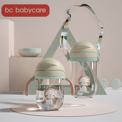 BC Babycare bébé Sippy tasse enfants apprenant 360 ° eau potable biberon étanche v-paille Anti-étouffement poignée/bandoulière tasse ► Photo 1/6