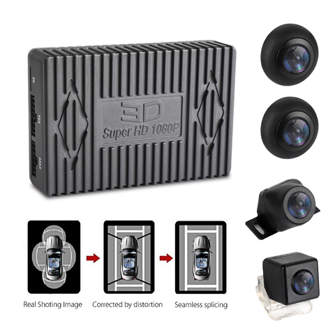 Système de vue Surround View DVR pour voiture, 4 caméras 3D 2022 P, HD 360, 1080 ► Photo 1/6