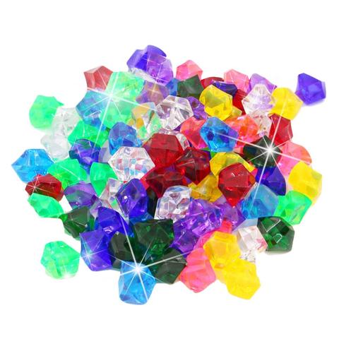 400 pièces/200 pièces en plastique, pierres colorées pour enfants, bijoux en acrylique, compteur de glace, jouet diamant en cristal ► Photo 1/6