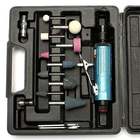 Outils pneumatiques de 1/4 pouces, compresseur d'air, broyeur, avec 14 pièces, Kit d'outils rotatifs ► Photo 1/6