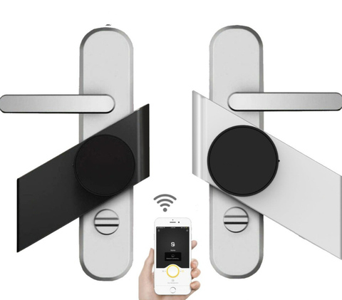 Argent/noir Sherlock S3 Smart Stick Lock serrure électronique de porte Bluetooth sans fil ouvrir ou fermer la porte travail intelligent App contrôle ► Photo 1/6