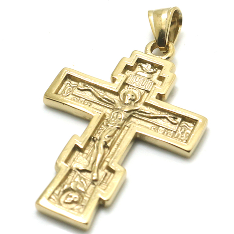 Pendentif unisexe en acier inoxydable 316L, croix jésus, Christ, Bible, nouveau ► Photo 1/3