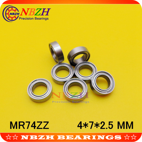 NBZH-palier en acier inoxydable Miniature, matériau 440C, 4x7 x L-740ZZ mm, 10 pièces/lot, SMR74 Z SMR74ZZ, 2.5 ► Photo 1/2