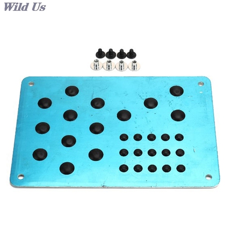 1PC universel argent voiture tapis de sol pied talon éraflure plaque antidérapant tapis Patch Automobile alliage usure plaque anti-dérapant Pad ► Photo 1/6