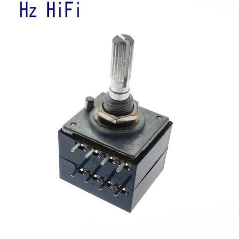 1 pièces nouveau 100K RH2702 potentiomètre rotatif alpes RK27 100KAX2 8PIN pour amplificateur Audio Volume contrôle Pot stéréo ► Photo 1/6