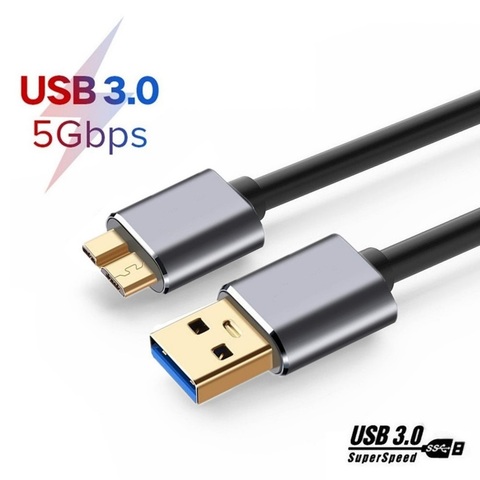 Câble Micro B USB 3.0 pour disque dur externe HDD, 5Gbps, pour Samsung S5 et Note3, Toshiba, Seagate et WD ► Photo 1/6