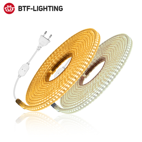 Bande lumineuse Flexible à LED, 220V, 2835, haute luminosité, sécurité, rvb, pour l'extérieur, étanche IP67, 10M 20M, 5050 ► Photo 1/6