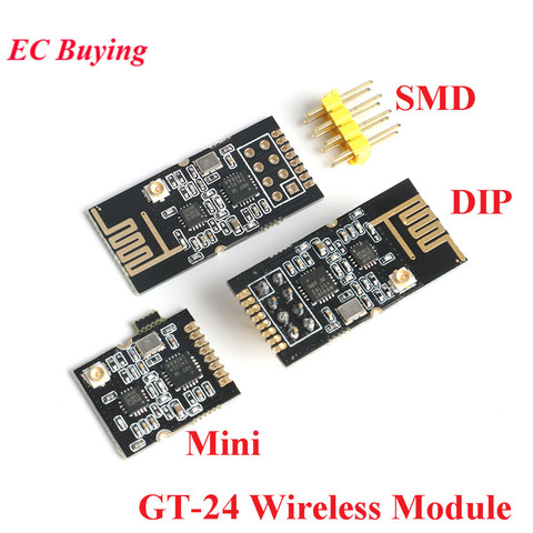 Module de Transmission numérique sans fil GT-24 G NRF24L01 + PA + LNA de qualité industrielle, 2.4 m longue Distance Mini/SMD/DIP, 1100 ► Photo 1/6