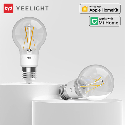 Yeelight Smart LED ampoule à Filament E27 220V 6W 2700K lumière chaude luminosité réglable commande vocale Siri travail avec Homekit Mi maison ► Photo 1/6