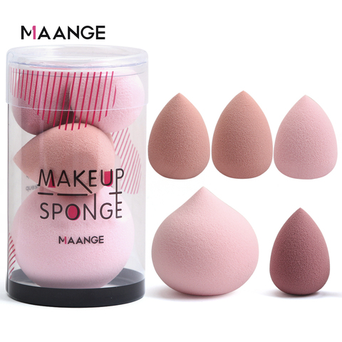 MAANGE 4/5 pièces Mini éponge de maquillage humide devenir plus grand BB crème cosmétique bouffée fond de teint correcteur poudre bouffée beauté maquillage outil ► Photo 1/6