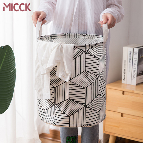 MICCK – panier à linge pliant, grand panier de rangement pliable, porte-linge pour jouets, étui cosmétique, boîte organisateur ► Photo 1/6