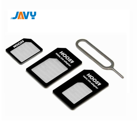 4 en 1 Micro Nano SIM Carte Adaptateur Kit de Connecteur Pour iPhone 6 7 plus 5S Huawei P8 lite P9 Xiaomi Note 4 Pro 3S Mi5 sims titulaire ► Photo 1/4