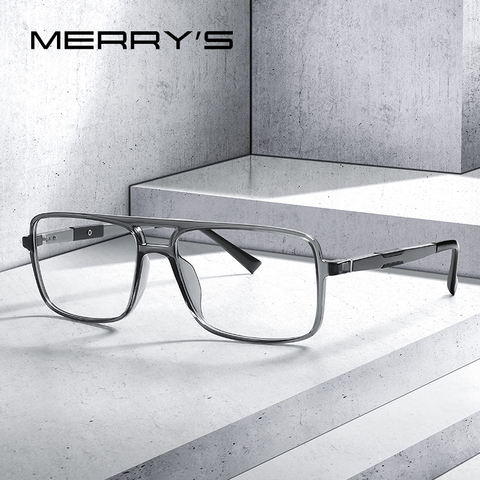 MERRYS DESIGN hommes myopie | Lunettes carrées, cadres en aluminium, Prescription optique-lunetterie S2510 ► Photo 1/6