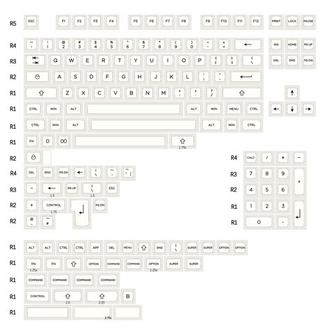 Ensemble de Keycaps de colorant-sub de PBT d'arc de KAT pour le clavier mécanique adapté aux besoins du client de MX ► Photo 1/6