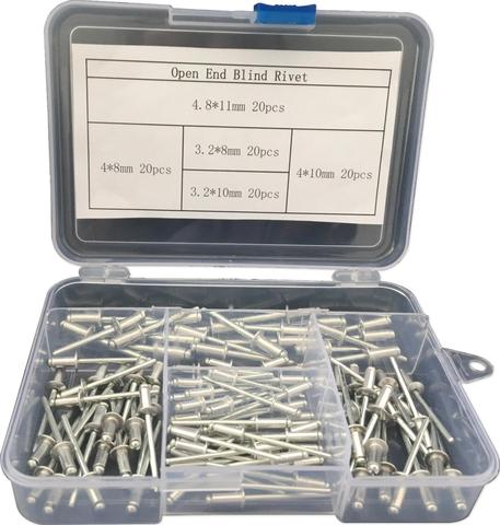 Rivets aveugles en Aluminium, Kit de assortiment de meubles, pour décoration d'ongles, 100 pièces/ensemble ► Photo 1/5