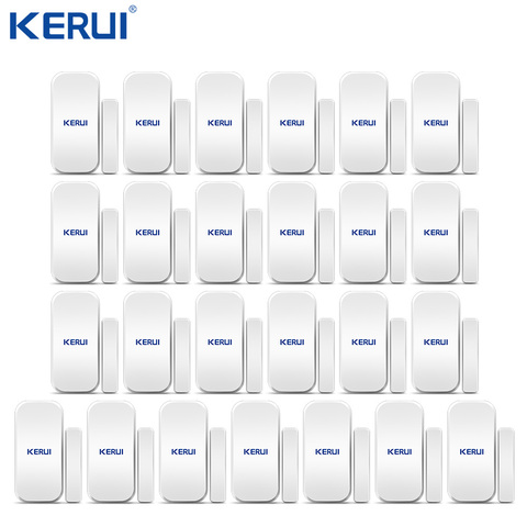 25 pièces D025 Kerui alarme à la maison sans fil capteur de porte fenêtre détecteur magnétique capteur d'espace pour GSM Wifi système d'alarme de sécurité ► Photo 1/5