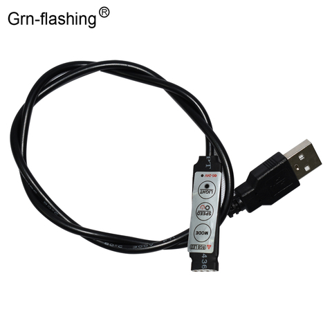 Ligne de contrôle, câble de connecteur USB DC5-24V, 50CM, pour bande RGB LED, 3 clés 4 broches, ligne de commutation ► Photo 1/4