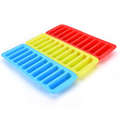 Cylindre réutilisable 10 Silicone bac à glaçons moule gel glace moule pour bouteille d'eau pouding gelée chocolat biscuits fabricant de moules ► Photo 1/6