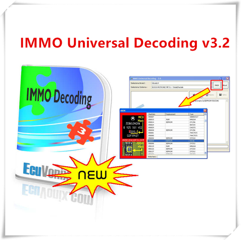 Ecuhonix 3.2 décodeur IMMO universel, V3.2, pour supprimer l'immo + Keygen, fissures illimitées, offre spéciale ► Photo 1/6