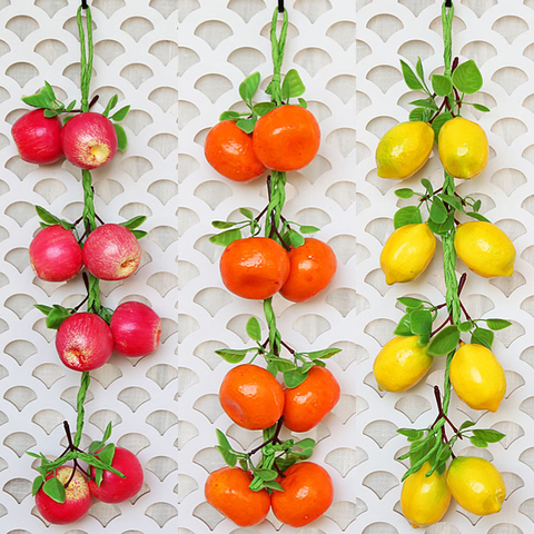 Simulation artificielle de nourriture légumes fruits faux PU citron pêche banane légumes pour décor de jardin de Restaurant à domicile ► Photo 1/6