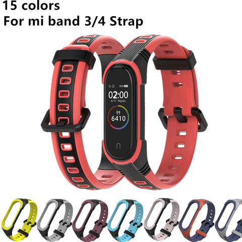 Bracelet de Sport Style X pour Xiaomi Mi Band 3 4 5, en Silicone, nouvelle collection ► Photo 1/6