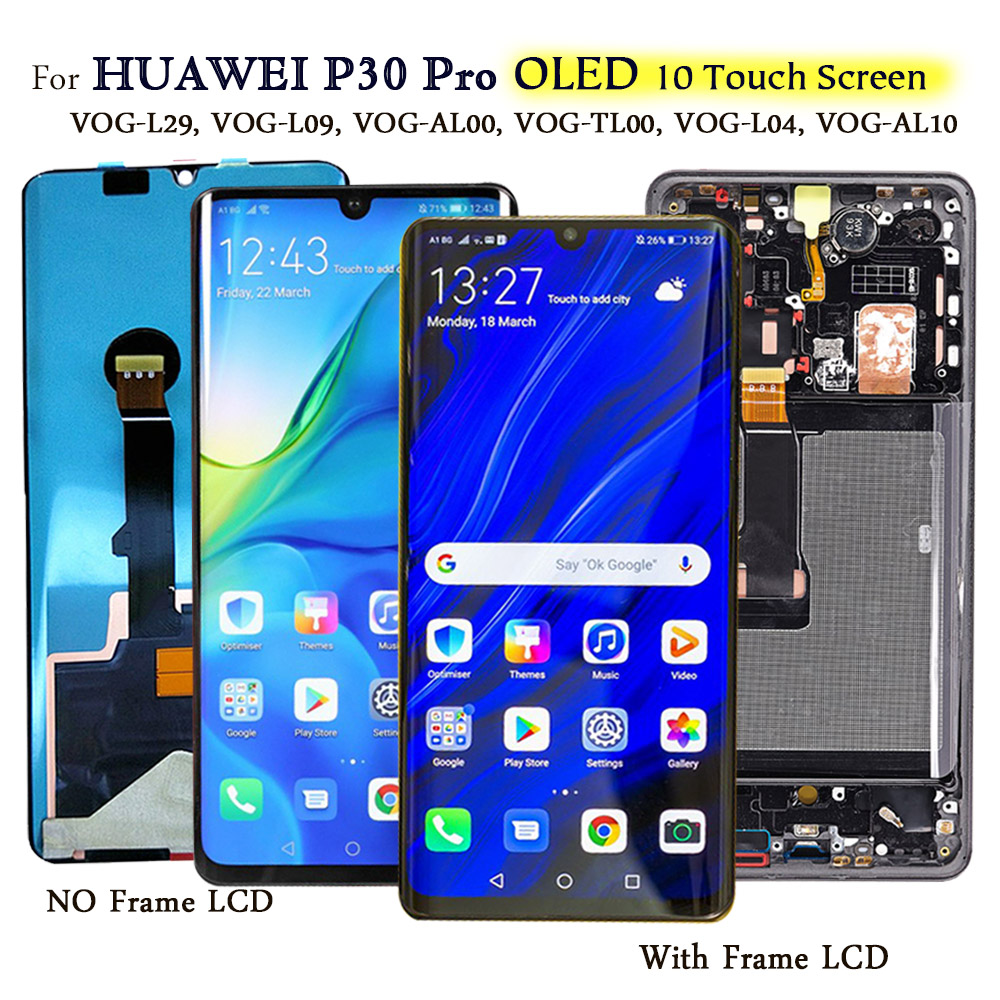 Écran P30 pour Huawei P30 LCD avec cadre ELE-L29 ELE-L09 ELE-L04 ELE-AL00  ELE-TL00 écran tactile numériseur assemblée remplacement