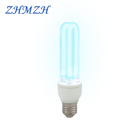 Ampoule de lampe de stérilisation à ultraviolets, ampoule de désinfection UVC E27 253.7nm AC220-240V, stérilisateur d'intérieur 15W à haute teneur en Ozone UV-C ► Photo 1/6