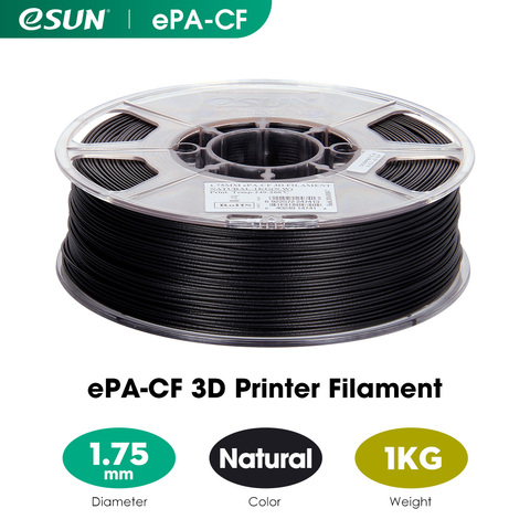 Filament en Nylon rempli de fibres de carbone d'esun Filament d'imprimante 3D de 1.75mm/2.85mm, Filament d'impression 3D de bobine de 1KG 2.2LBS pour des imprimantes 3D ► Photo 1/5