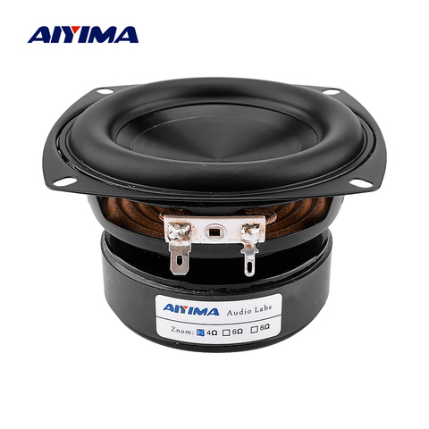 AIYIMA 1Pc 4 pouces Woofer Audio étanche haut-parleur basse Hifi son musique Subwoofer Altavoz 4 8 Ohm 100W Home cinéma haut-parleur ► Photo 1/6