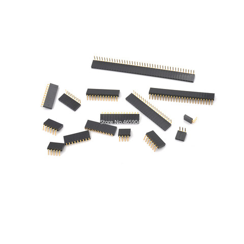 10 Pieces/lot 2.54mm Single Row Female Right angle Pin Header socket 1*2/3/4/5/6/7/8/9/10/20/40Pin Connector For Arduino ► Photo 1/4