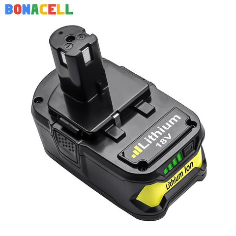 Bonacell 4.0Ah Rechargeable Li-Ion Batterie pour RYOBI BPL-1815 BPL-1820G BPL18151 BPL1820 P102 P103 P104 P105 P106 P107 P108 ► Photo 1/6