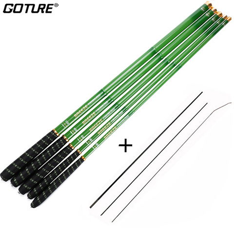 Goture Télescopique Canne À Pêche En Fiber De Carbone 3.0m-7.2m Flux Cannes à Pêche Ultra Léger Main Pôle Carpe Feeder De Pêche Canne Tenkara ► Photo 1/6