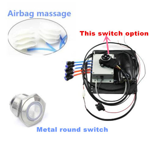 Siège de voiture avec vibrations électriques, masseur de taille, oreiller de dos, support lombaire avec 6 air, support de siège intérieur pneumatique ► Photo 1/5