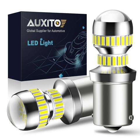 AUXITO-feux stop inversée pour voitures, Toyota Hyundai Kia Lexus Mazda Nissan, BA15S P21W, 1156, 7506, ampoule LED, 4014, SMD LED ampoule ► Photo 1/6