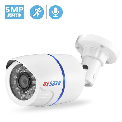 BESDER – caméra de Surveillance extérieure IP H.265, dispositif de sécurité, avec Audio, 2mp, 3mp, 5mp, détection de mouvement, alerte, Onvif, Vision nocturne ► Photo 1/6