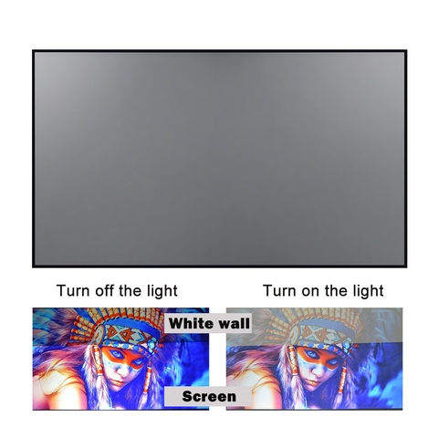 Écran de Projection 60 72 84 100 120 pouces tissu réfléchissant écran de Projection pour XGIMI H3 Z6 H2 JMGO Xiaomi YG300 Espon Beamer ► Photo 1/6