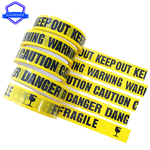 1 rouleau 24mm * 25m jaune panneau d'avertissement bandes autocollant bricolage attention Danger barrière rappel de sécurité pour magasin entrepôt usine école ► Photo 1/5