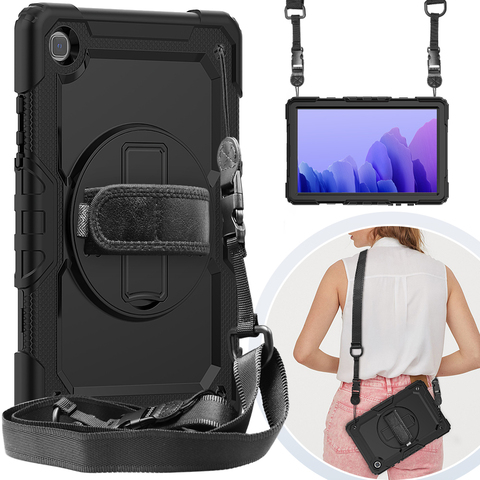 360 Rotation dragonne & béquille Funda tablette Samsung Galaxy Tab A7 10.4 étui 2022 T500 T505 T507 housse de protection ► Photo 1/6