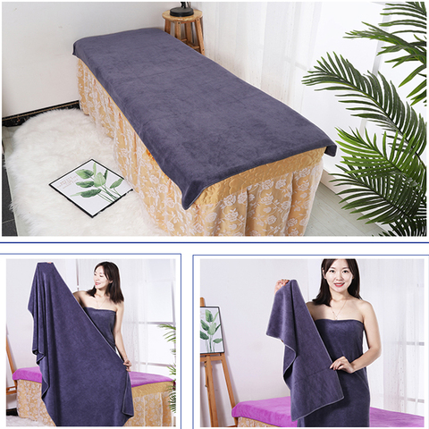 Serviette en microfibre Salon de beauté serviette de bain et serviette de visage Massage à séchage rapide spécial grande serviette épaisse microfibre absorbant doux Ste ► Photo 1/1