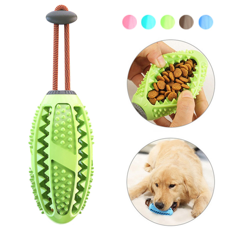 Distributeur d'aliments chien interactif | Boule de distributeur d'aliments, jouets à mâcher pour chiens, brosse à dents pour animaux de compagnie, nettoyage de dents molaires, soins dentaires chien chiot ► Photo 1/6