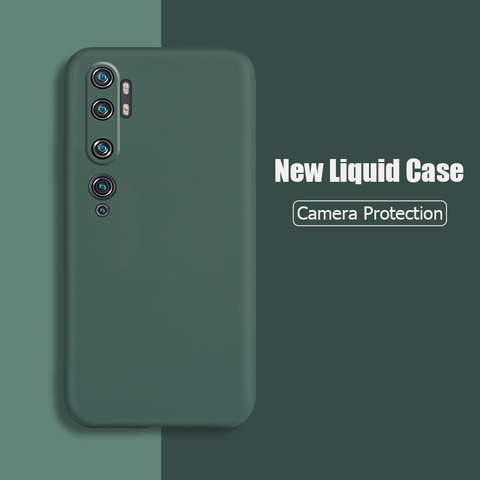 Coque de téléphone Xiaomi en Silicone liquide, étui souple mat pour Mi Note 10 pro ► Photo 1/6